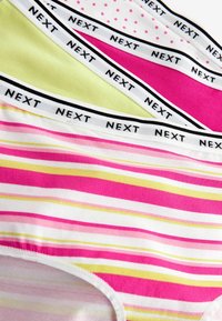 Next MONO PRINT RICH LOGO KNICKERS FOUR PACK - Tange - pink stripe lime green