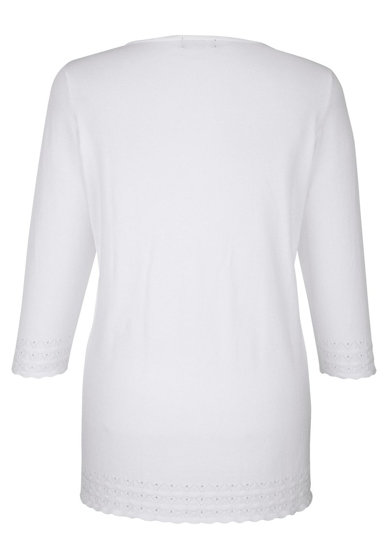 Damen Strickjacken | M. COLLECTION Strickpullover weiß - IR34597 Damen Strickjacken | M. COLLECTION Strickpullover weiß - IR34597