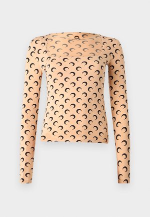 MOON PRINTED SQUARE NECK - Camisola de manga comprida - tan