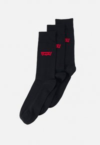 REGULAR CUT BATWING LOGO 3 PACK - Zoknik - black