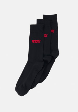 REGULAR CUT BATWING LOGO 3 PACK - Calcetines - black