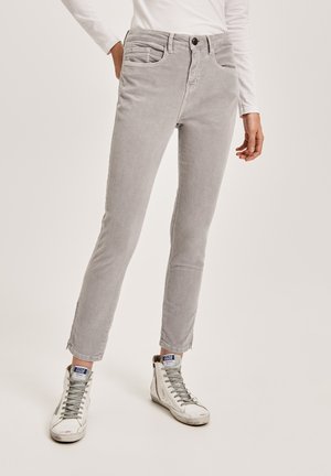 OPUS EMILY ZIP - Trousers - hazy fog melange