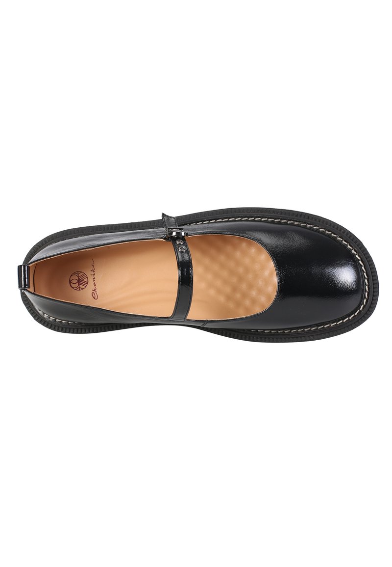 Damen Klassische Ballerinas | Ekonika Riemchenballerina black/schwarz - MA11648 Damen Klassische Ballerinas | Ekonika Riemchenballerina black/schwarz - MA11648