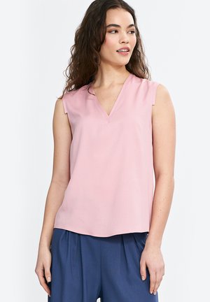 BEZ RĘKAWÓW Z DEKOLTEM V - Blouse - różowy