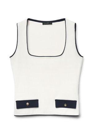 Calliope, CANOTTA TINTA UNITA - Top - bianco lana