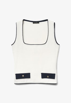 Calliope, CANOTTA TINTA UNITA - Top - bianco lana