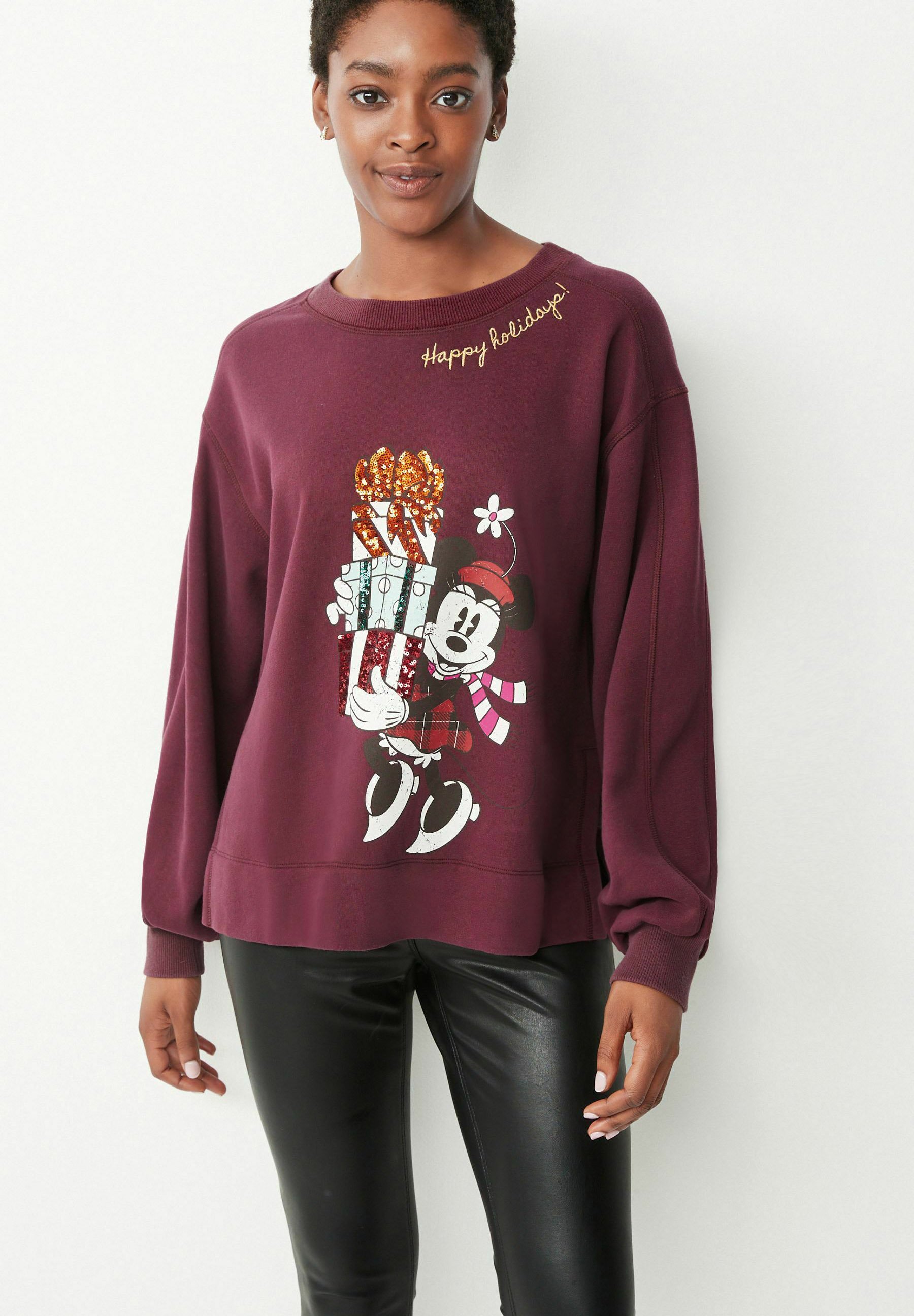 Next CHRISTMAS GRAPHIC - Sweatshirt - berry red/rouge - ZALANDO.FR