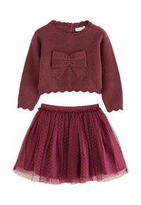 Next BOW SET-REGULAR FIT - A-lijn rok - red