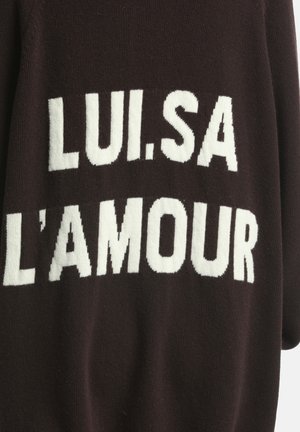 CORINNE - Gebreide jurk - marrone panna