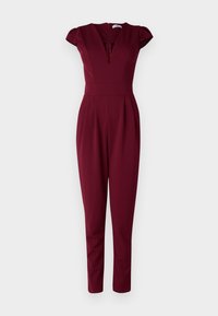 SHORT SLEEVE JUMPSUIT - Combinaison - wine