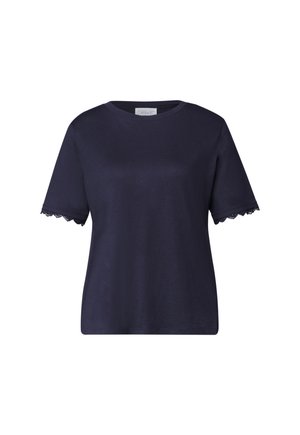 Street One Studio, T-SHIRT MIT CROCHET-DETAILS AN DEN ÄRMELN - Camiseta estampada - maritime blue