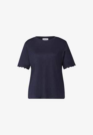 Street One Studio, T-SHIRT MIT CROCHET-DETAILS AN DEN ÄRMELN - Camiseta estampada - maritime blue