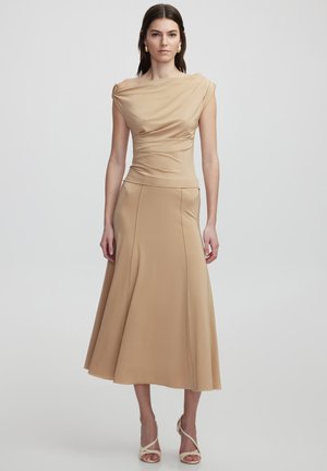 Ipekyol REGULAR FIT WITH RAW EDGE DETAIL - A-lijn rok - natural