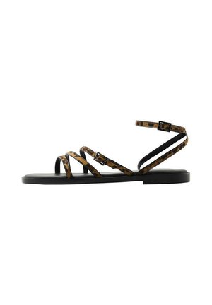 ANIMAL-PRINT WITH STRAPS - Sandaler - black