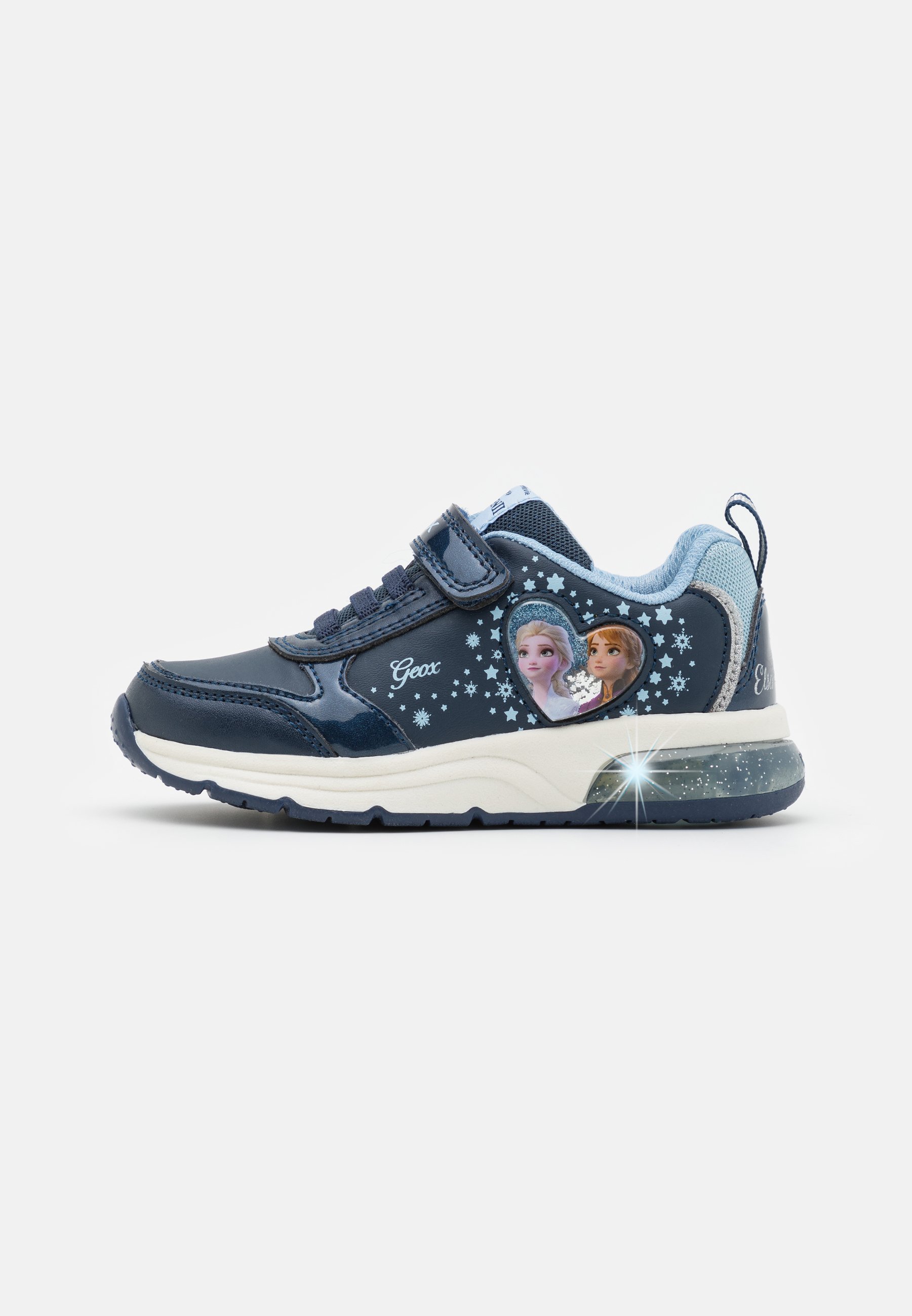 Geox DISNEY FROZEN ELSA ANNA GEOX JUNIOR SPACECLUB GIRL - Sneaker low - navy/sky/dunkelblau