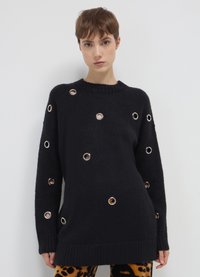 Calliope OVERSIZE EYELETS  - Maglione - nero