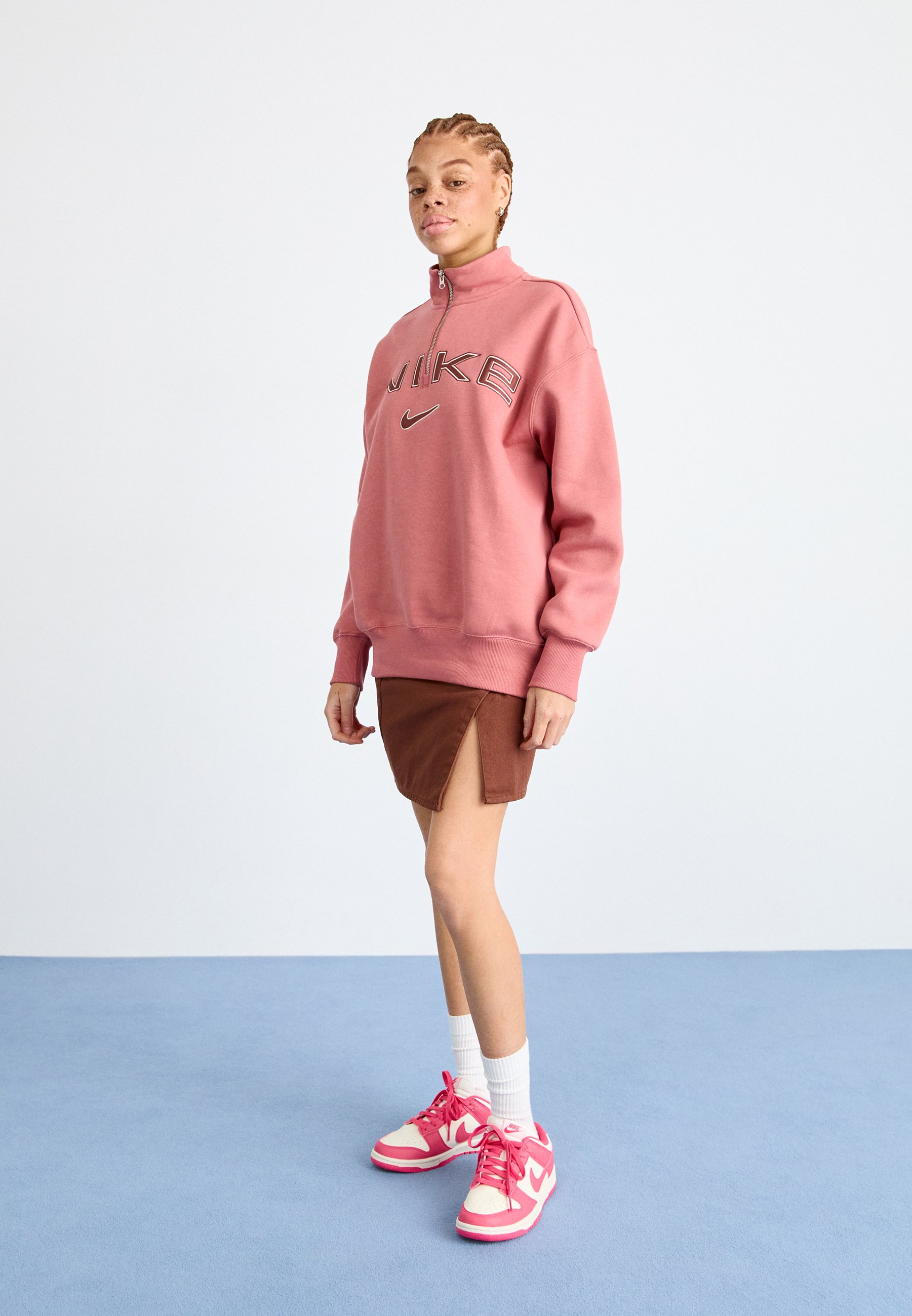 pink and red nike jumper