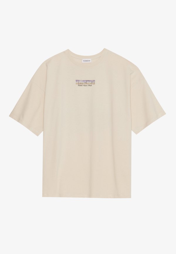 Beimuc Women's Short Sleeve Crewneck Tunic Top - Side Split Hem, Loose Fit, Beige, X-Large - View #10