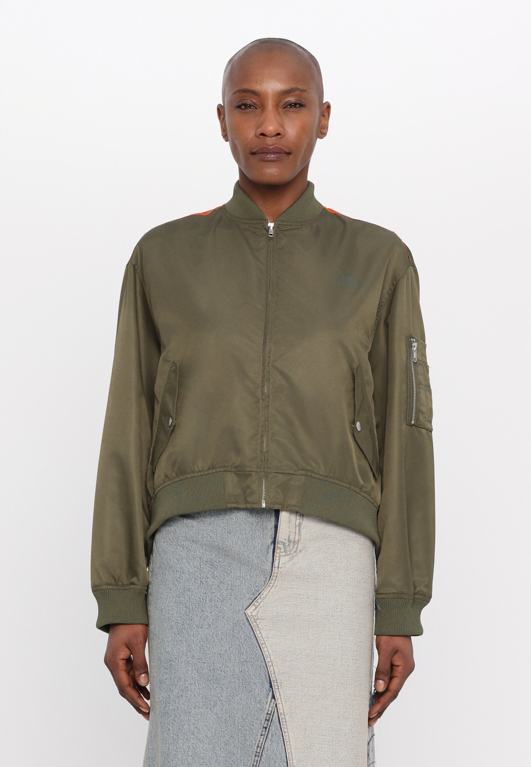 MM6 Maison Margiela Bomberjacke - military/orange/khaki - Zalando