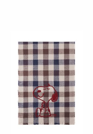 PEANUTS MIT KAROMUSTER UND SNOOPY-STICKEREI - Écharpe - blu