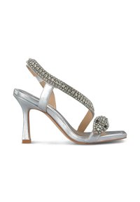 High Heel Sandalette - plateado
