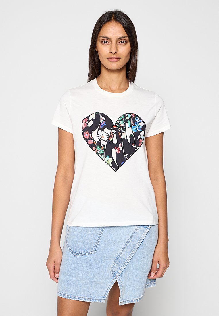 Desigual T-shirt print wit Desigual T-shirt print wit