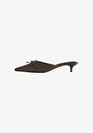PULL&BEAR, STILETTO - MULE HEELS - Ciabattine - brown