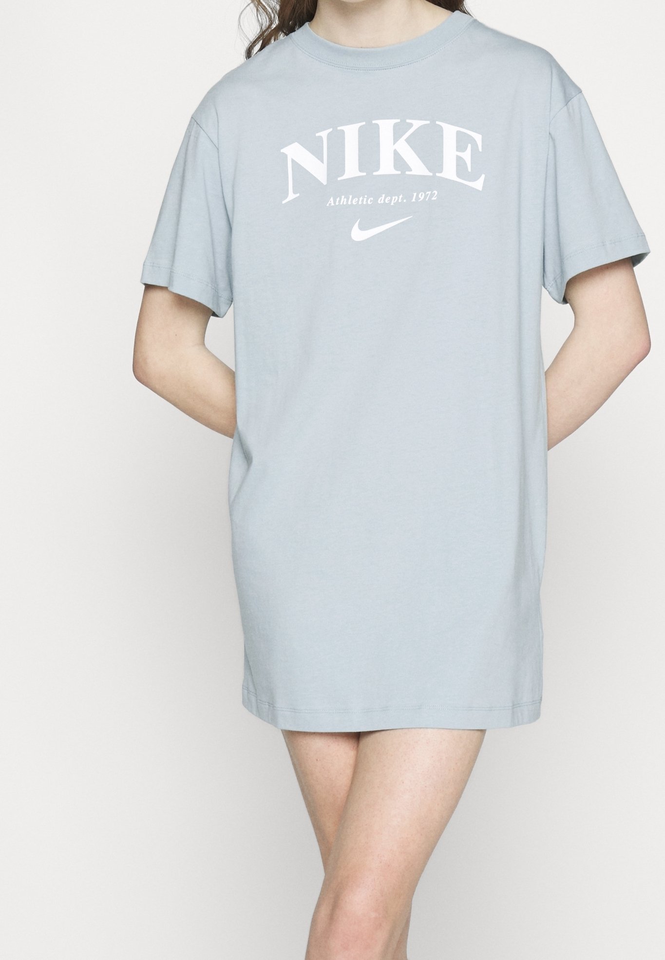 blue nike t shirt dress