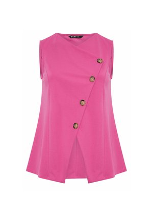 Yours Clothing, PLUS SIZE WAISTCOATS. - Bodywarmer - bright pink