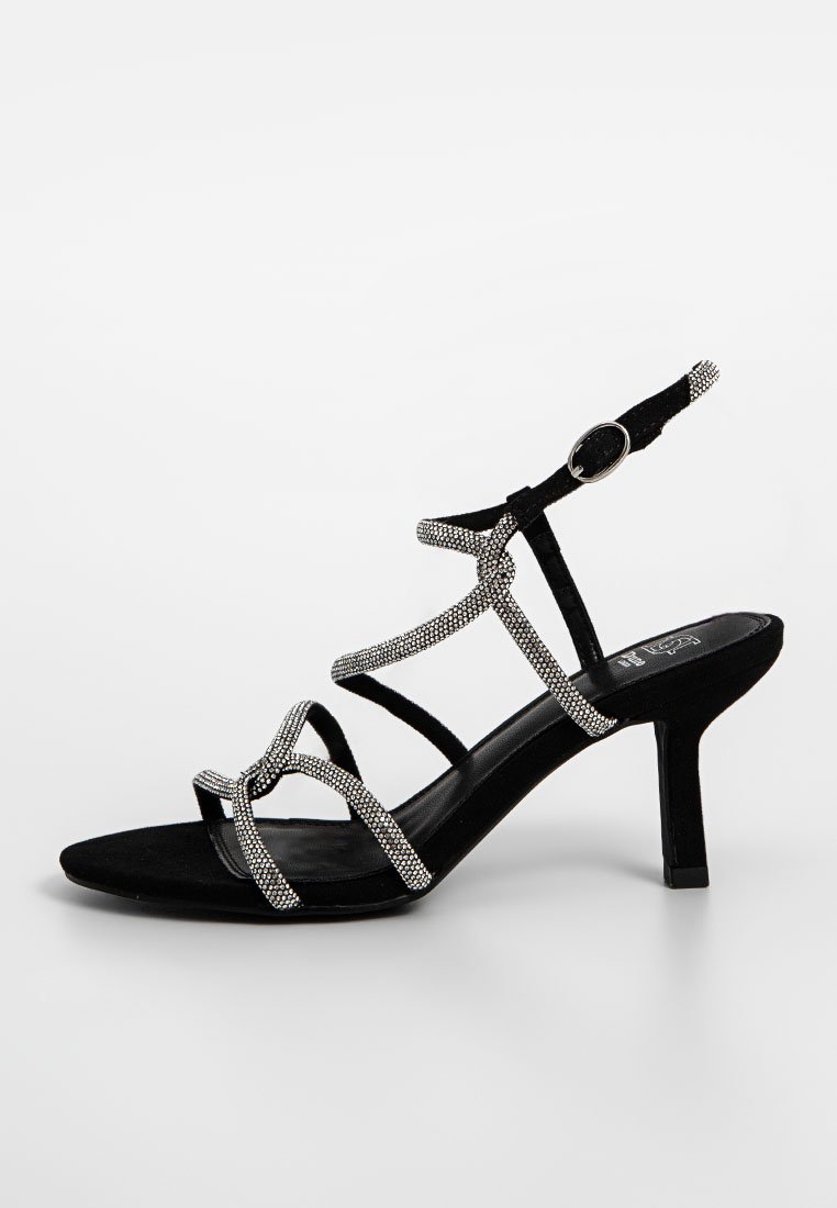 Dune London Sandalen met hoge hak zwart
