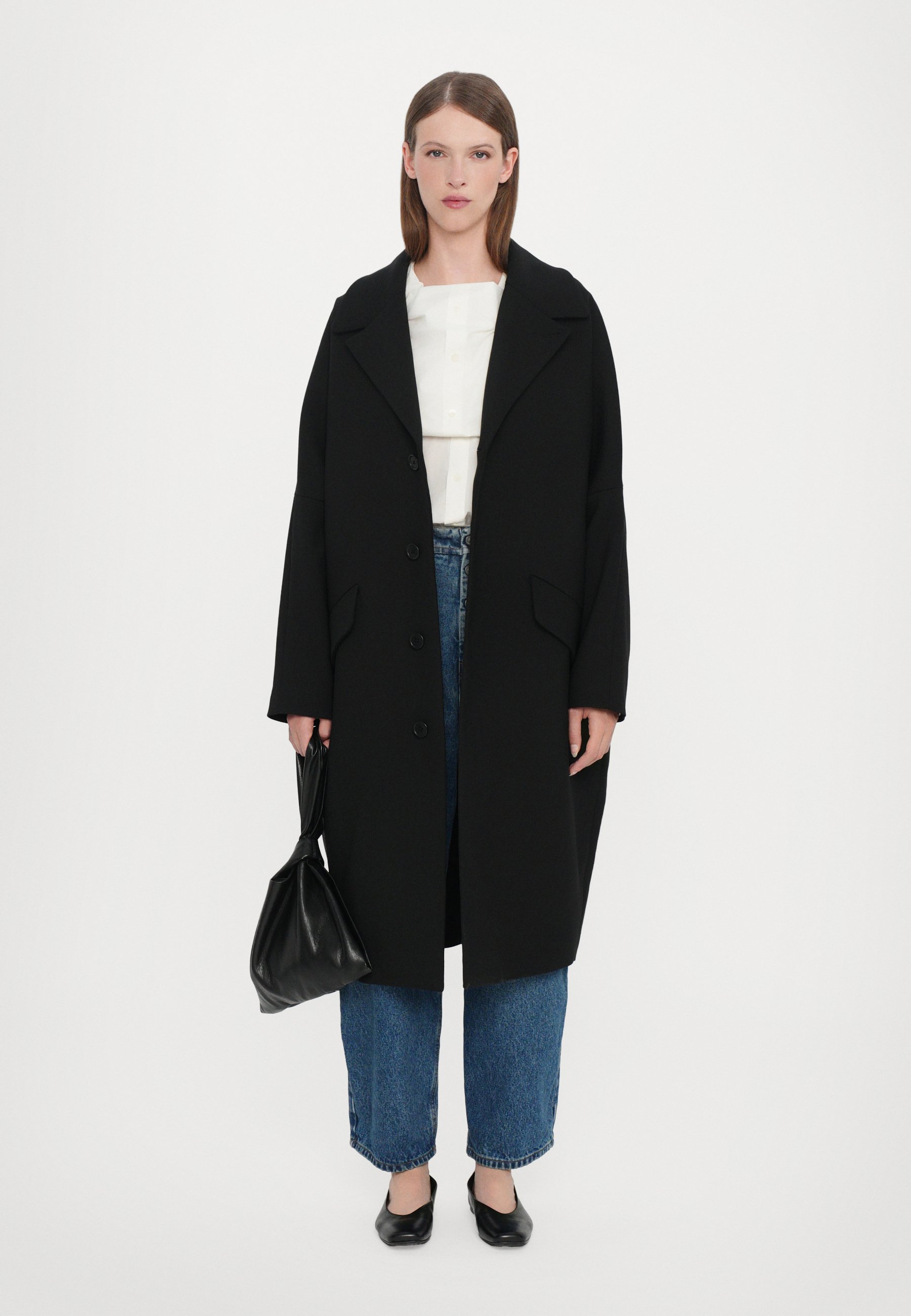 MM6 Maison Margiela Classic coat - black - Zalando.co.uk