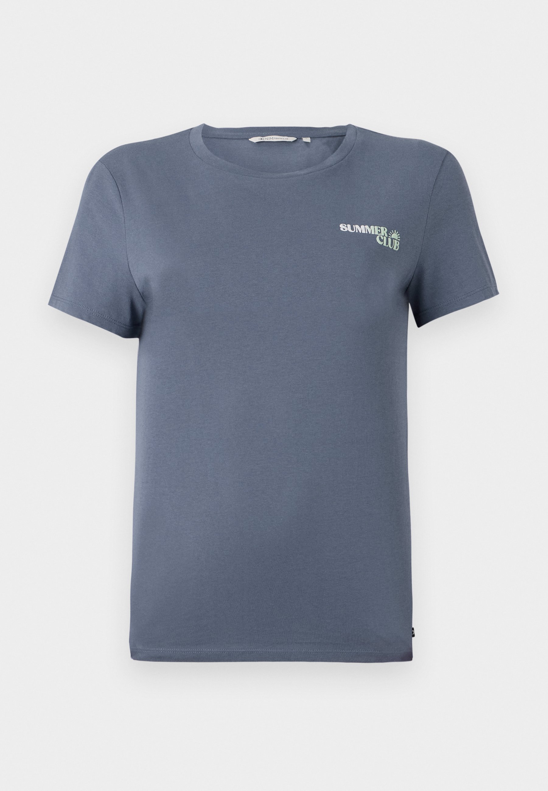 売れ筋商品|||トム テイラー デニム Tシャツ レディース トップス BASIC - Basic T-shirt - foggy ocean blue TOM TAILOR DENIM BASIC - T-Shirt basic - foggy ocean blue