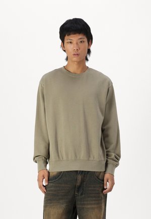 JJECHARGE OVERSIZE FADED CREW NECK - Sportinis megztinis - silver sage