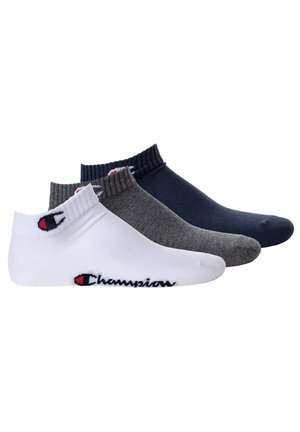 UNISEX 3 PAAR - QUARTER BASIC - Socken - blau weiß grau