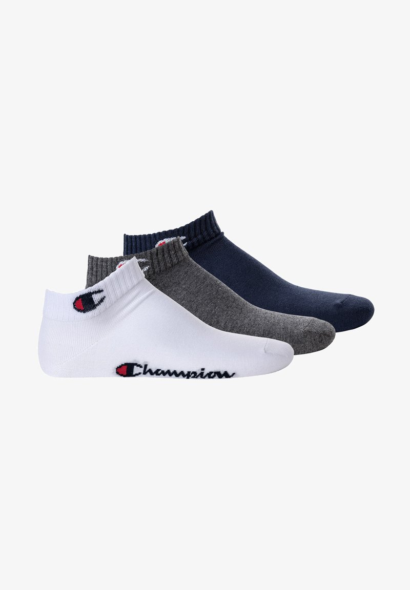 Champion UNISEX 3 PAAR - QUARTER BASIC - Socken - blau weiß grau