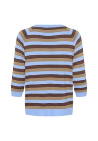 Kaffe KATILDE - Strickpullover - blue brown sand stripe