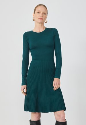 Gebreide jurk - dark green
