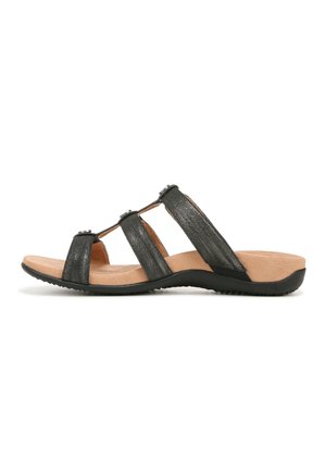 AMBER - Pantolette flach - black fabric
