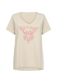 Nyomott mintás póló - porcelain rose boho skull