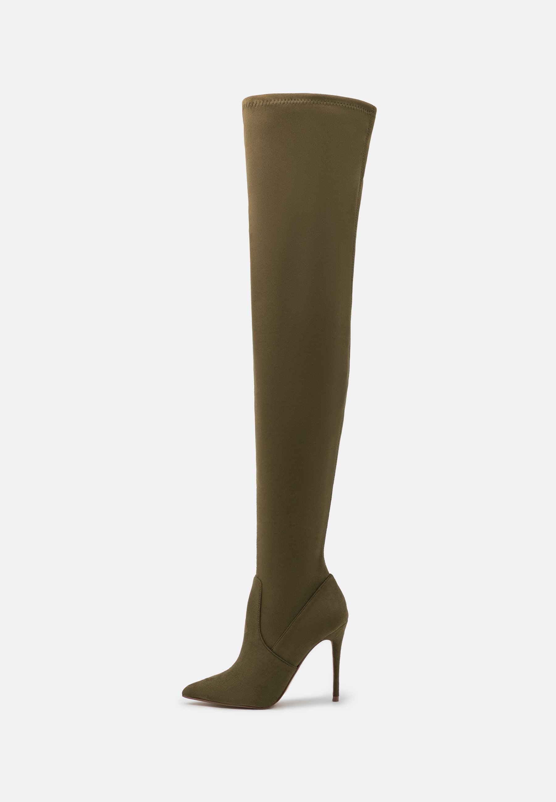 Steve Madden DOMINIQUE - Botas de tacón - olive/verde oliva jaspeado -  Zalando.es