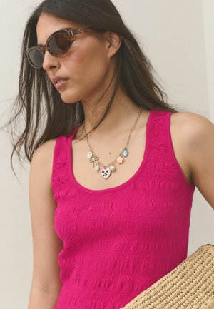 Next, REGULAR FIT - SHIRRED SCOOP NECK VEST . - Blouse - pink