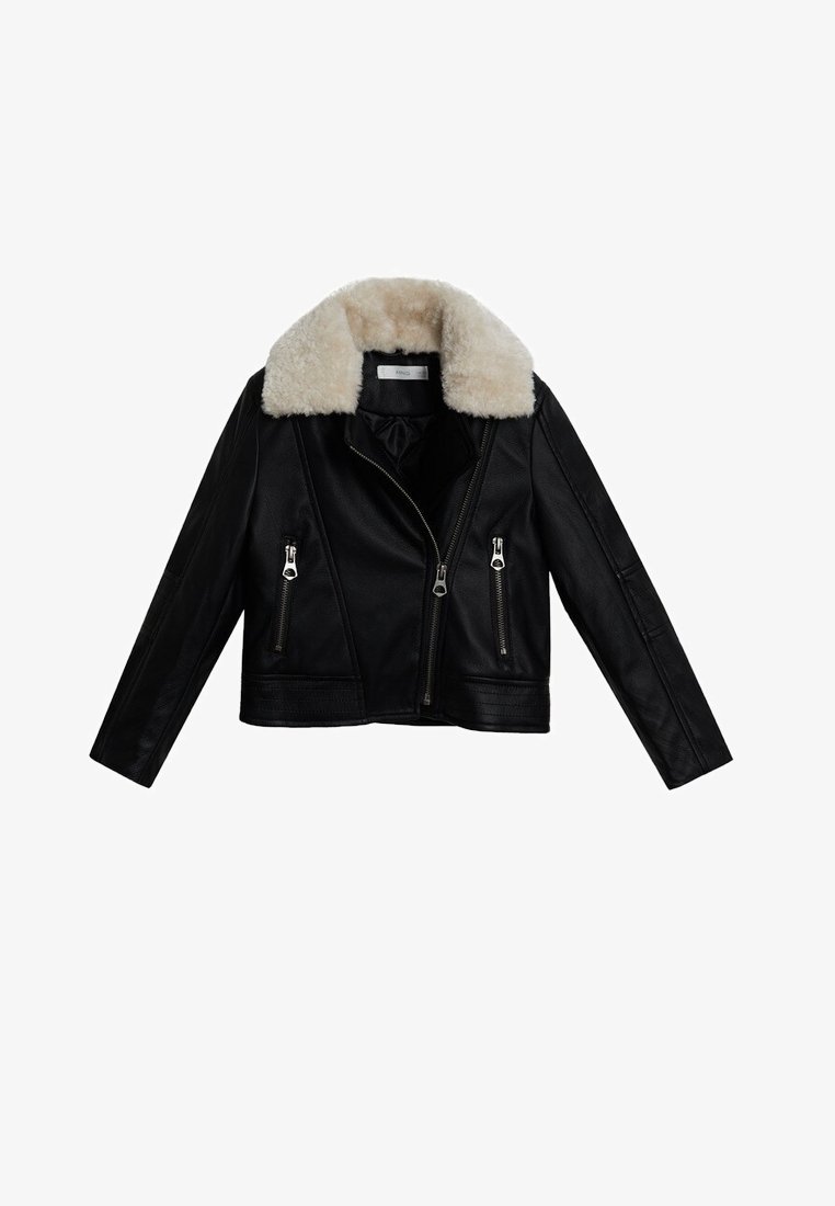 Mango Kids SANDY - Keinonahkatakki - black