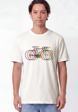 watapparel, FAHRRÄDER - T-shirt imprimé - off white