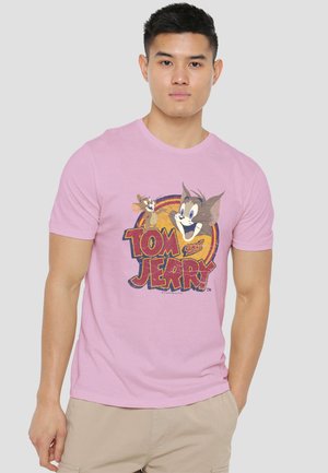 Cotton Soul, TOM AND JERRY WATER DAMAGED - T-Shirt print - pink