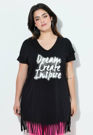 Angel of Style Print T-shirt - black