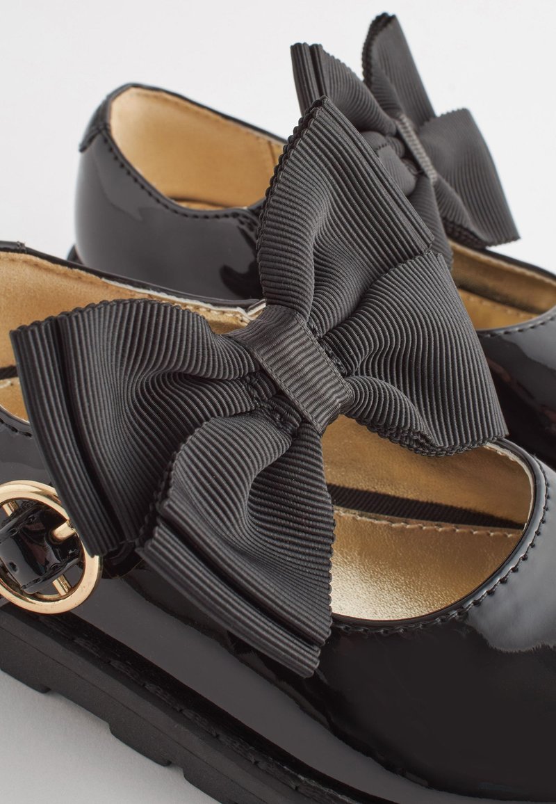 Next CHUNKY MARY JANE - Ballerina's met enkelbandjes - black bow/zwart Next CHUNKY MARY JANE - Ballerina's met enkelbandjes - black bow/zwart