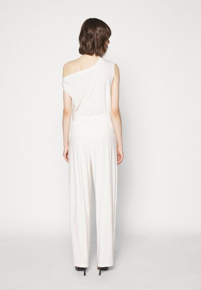 Norma Kamali TAPERED PLEATED TROUSER - Παντελόνι - white