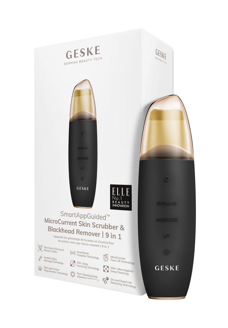 GESKE - MICROCURRENT SKIN SCRUBBER BLACKHEAD REMOVER 9 IN 1 - Huidverzorgingstool - gray, Vergroten