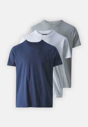 3-Pack Icon Crew Tee - T-shirts - dark blue/white/mottled grey
