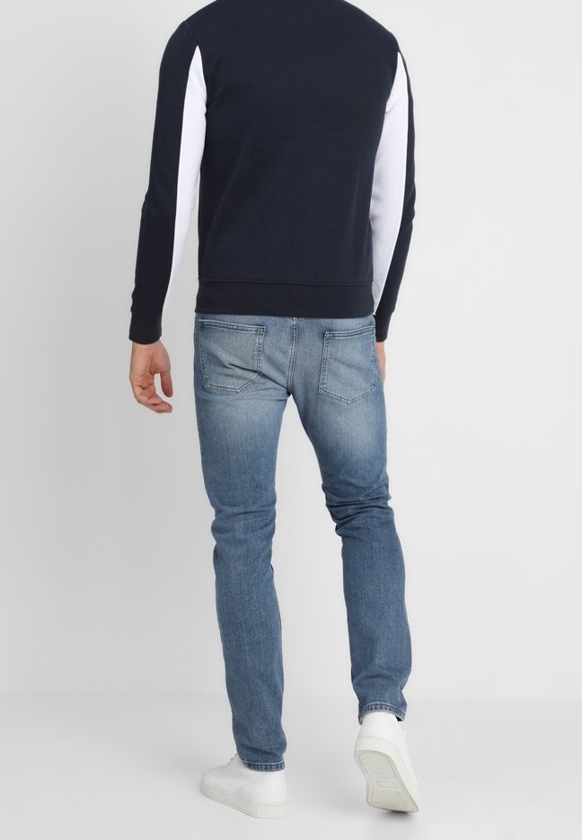 Veste Sweat Intégralement Zippée Penguin – Homme XXL – Bleu Marine Et Gris